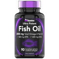 Burpless Omega 3 Fish Oil 2000Mg Enteric Coated Softgels with Epa Dha Wild Caught Purified Omega 3 Fatty Acid Supplements Mercury Free, Count 90