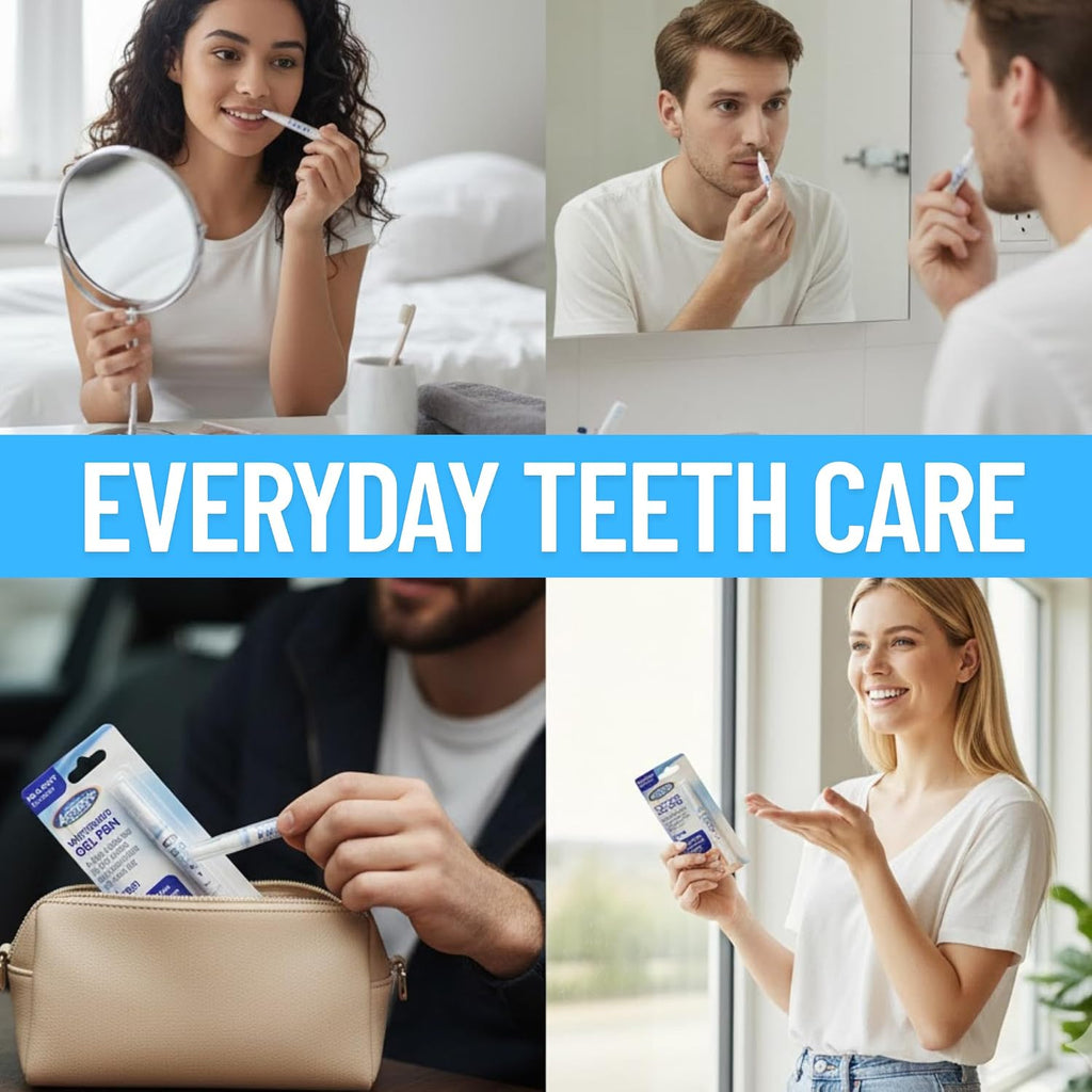 Beauty Formulas Teeth Care Gel Pen with Brush Tip for Everyday Oral Care, Mild Mint Flavour, Peroxide-Free, Enamel-Safe, Vegan Formula, Travel Size 2Ml, Pack of 2