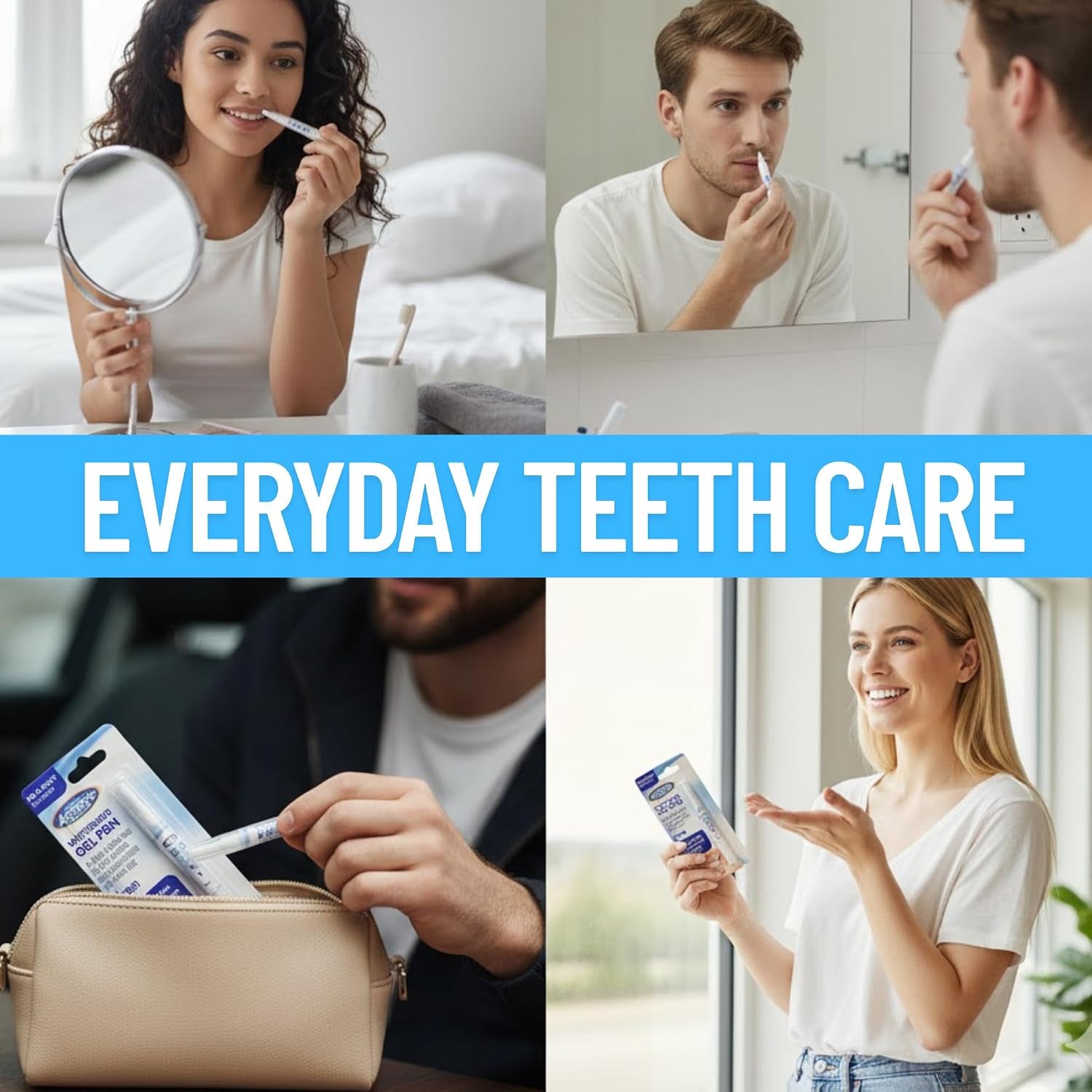 Beauty Formulas Teeth Care Gel Pen with Brush Tip for Everyday Oral Care, Mild Mint Flavour, Peroxide-Free, Enamel-Safe, Vegan Formula, Travel Size 2Ml, Pack of 2