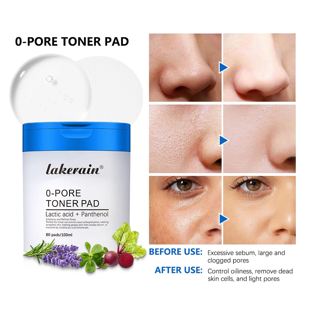 Zero Pore Toner Pads Control Oil Reduce Sebum Exfoliate Deep Clean Refines Pores Antioxidant Skincare Treatment Skincare Korean