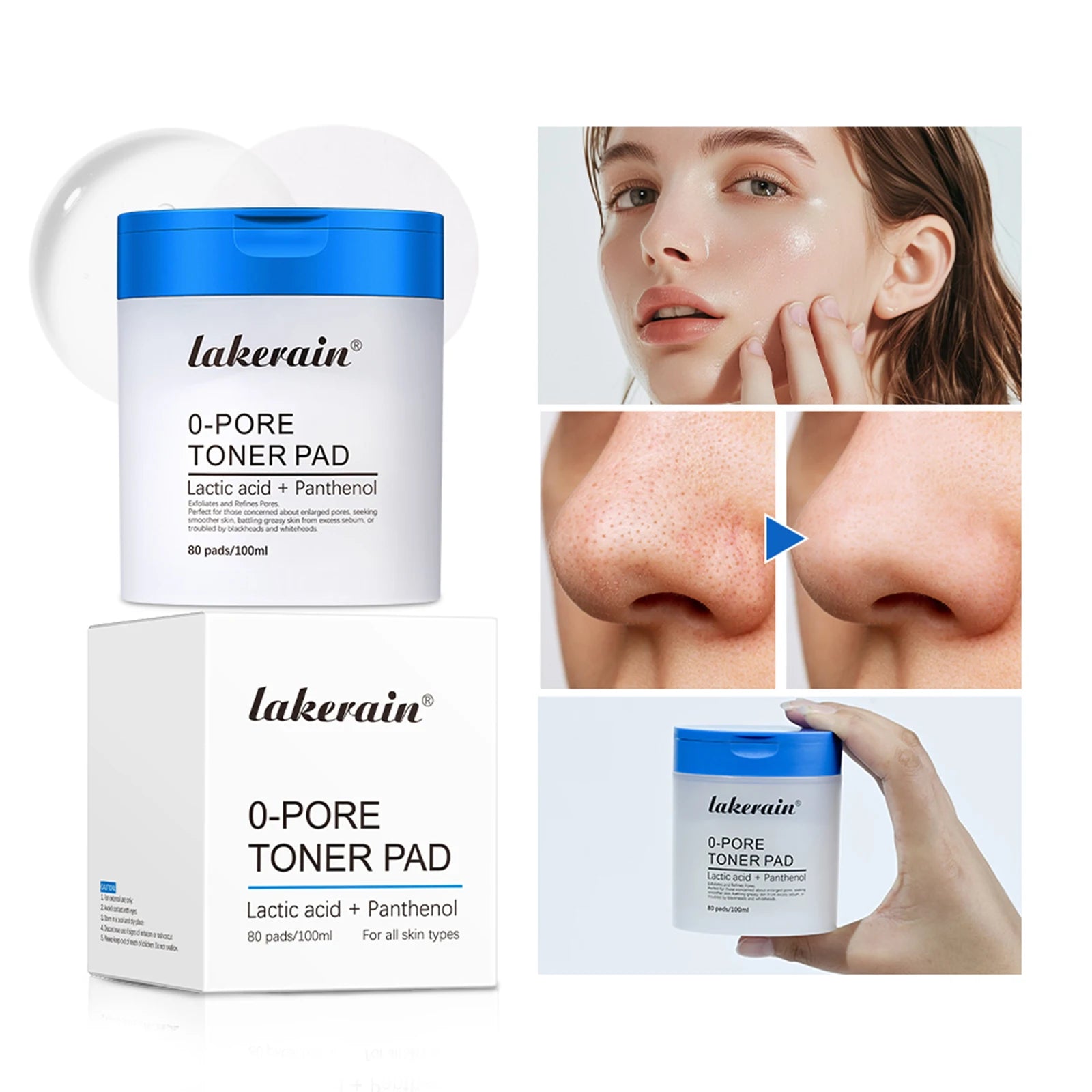 Zero Pore Toner Pads Control Oil Reduce Sebum Exfoliate Deep Clean Refines Pores Antioxidant Skincare Treatment Skincare Korean