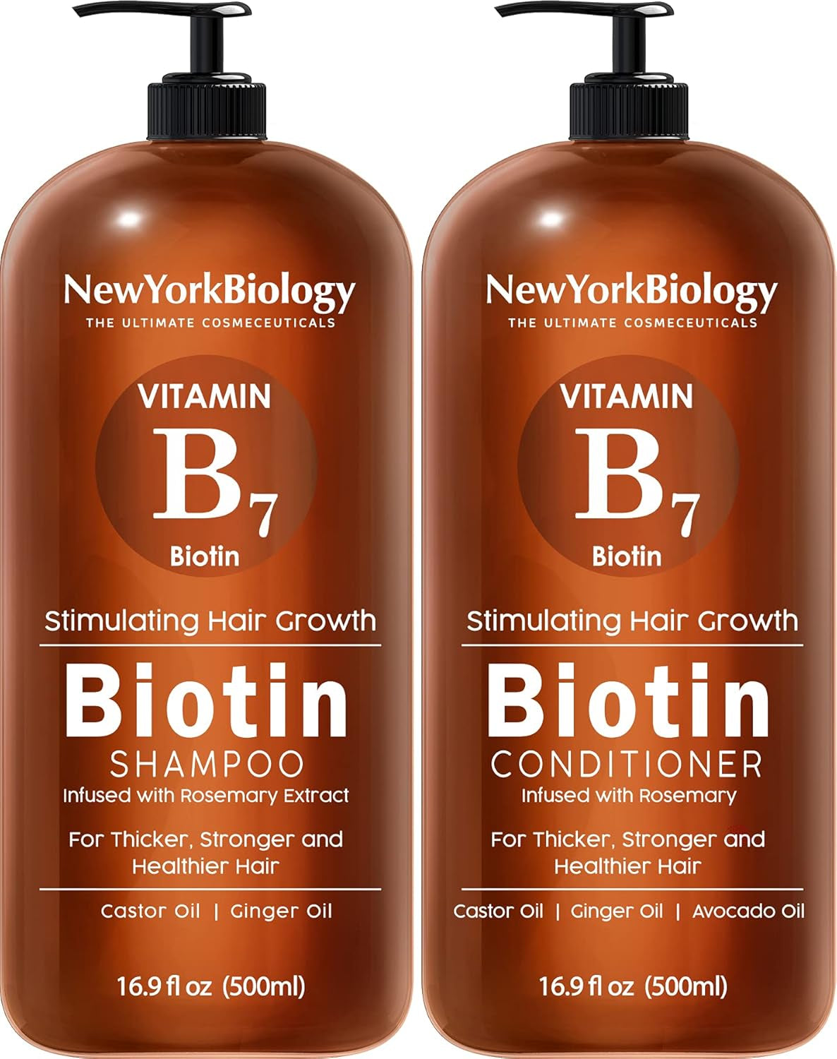 Biotin Shampoo and Conditioner Set 500Ml for Thinning Hair – Thickening Formula for Hair Loss Treatment – for Men & Women – anti Dandruff – Packaging May Vary