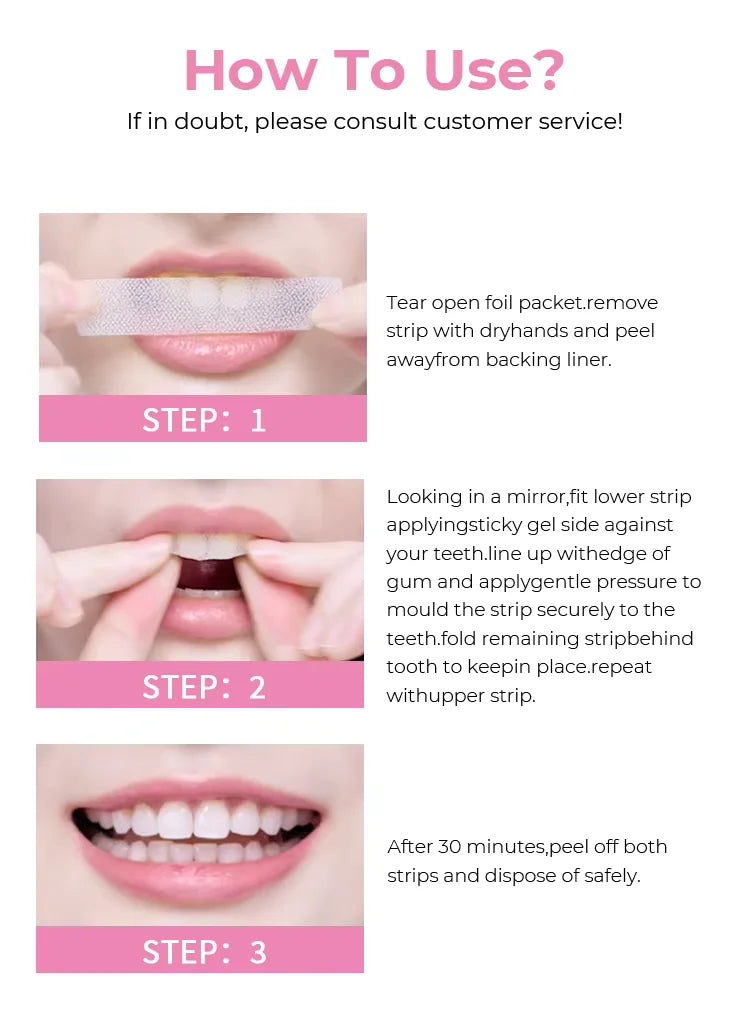 Teeth Whitening Strips — 14 Pouches