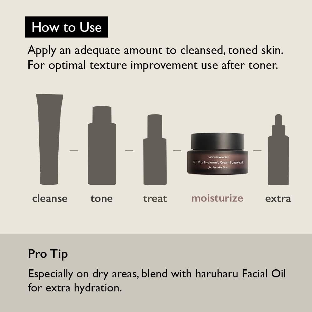 Wonder Black Rice 10 Hyaluronic Cream, Face Moisturizer, Vegan, Cruelty Free, Daily Skincare, Korean Skincare, Unscented, 50Ml